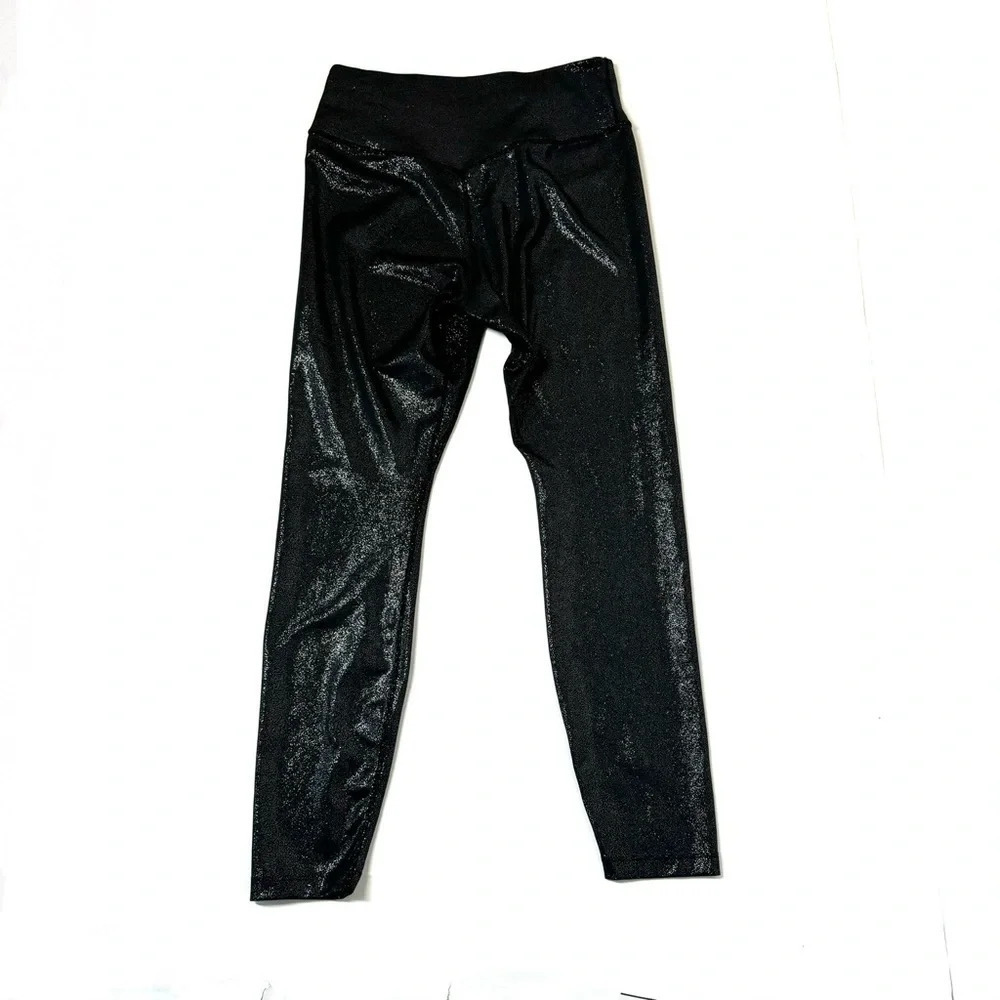 Nike Dri Fit Shimmer Black Leggings Size Medium - Picture 10 of 10